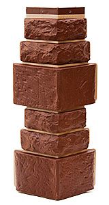 Угол T-Сайдинг, Дикий Камень Коричневый купить в Омске