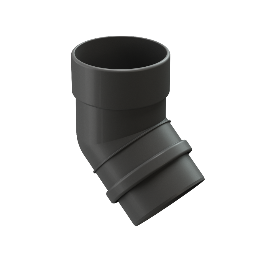 Колено водосточное 45˚ Docke Lux, Графит купить в Омске