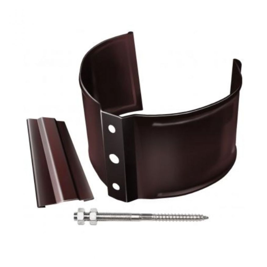 Кронштейн для трубы на кирпич, Grand Line, Коричневый (RAL 8017) купить в Омске