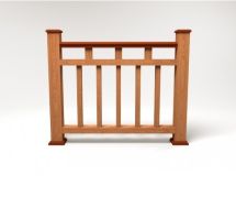 Ограждение из ДПК FG1 терракотового цвета