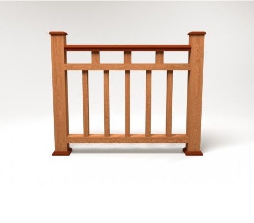 Ограждение из ДПК FG1 терракотового цвета купить в Омске