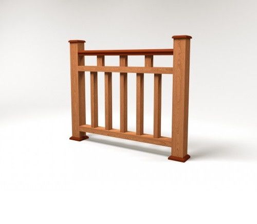 Ограждение из ДПК FG1 терракотового цвета купить в Омске