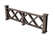 Декоративное ограждение ДПК GRINDERDECO Миллениум в цвете венге