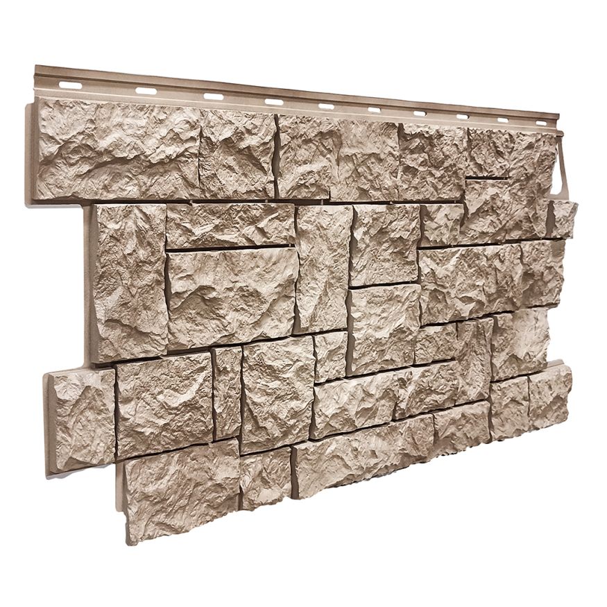 Фасадная панель FineBer Дикий камень, Песочный купить в Омске