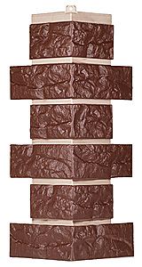 Угол T-Сайдинг, Кирпич Лондон Брик Коричневый купить в Омске