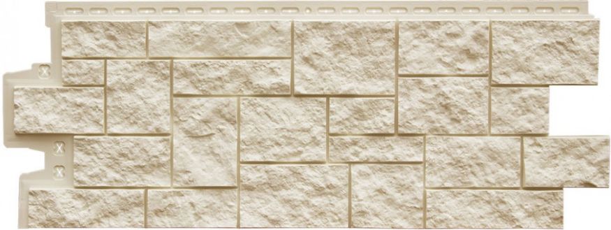 Фасадная панель Grand Line, Дикий камень Classic, Молочный купить в Омске