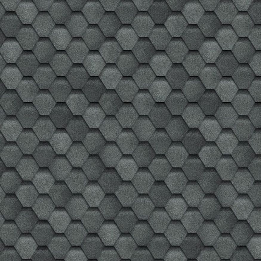 Гибкая черепица Shinglas, Финляндия, Соната, Цвет: Серый. купить в Омске