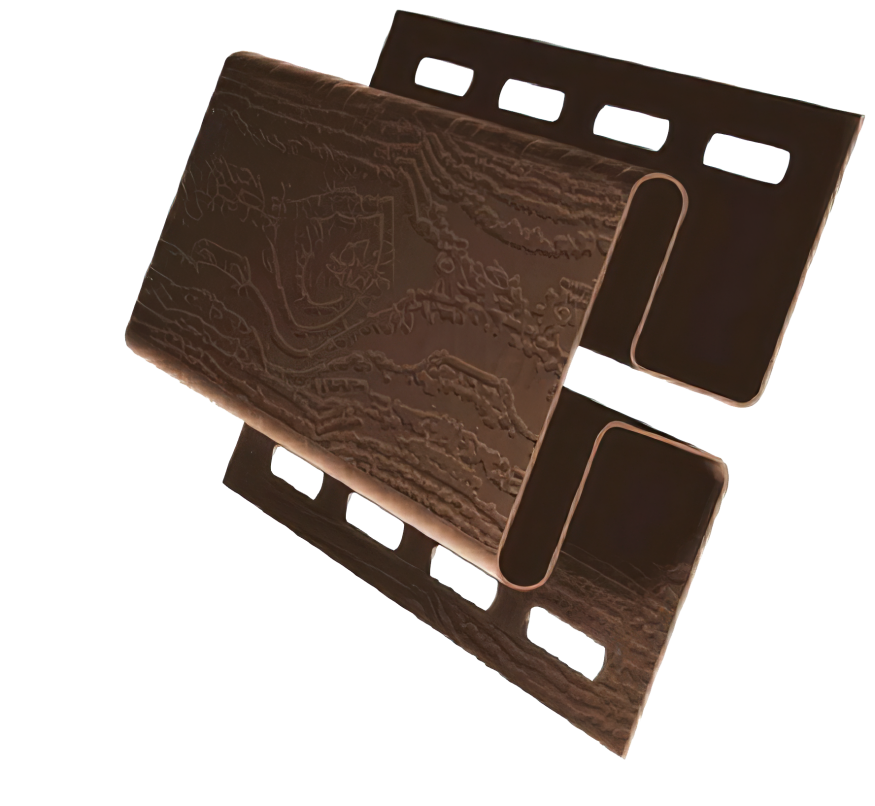 Коричневый H-профиль для сайдинга (соединительная планка) купить в Омске