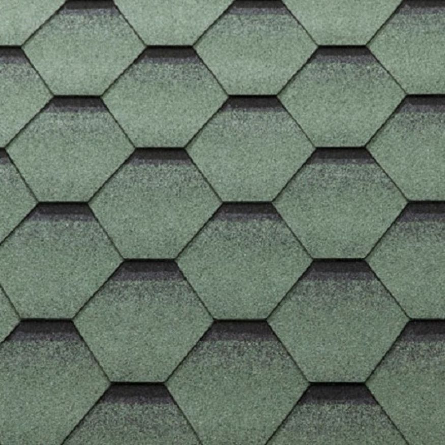 Гибкая черепица KATEPAL серия KATRILLI цвет зелёный купить в Омске