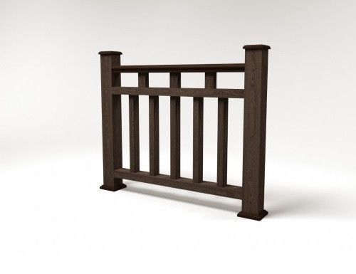 Ограждение из ДПК FG1 в цвете венге купить в Омске