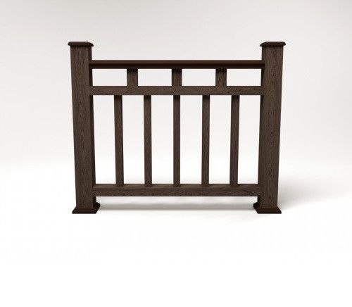 Ограждение из ДПК FG1 в цвете венге купить в Омске