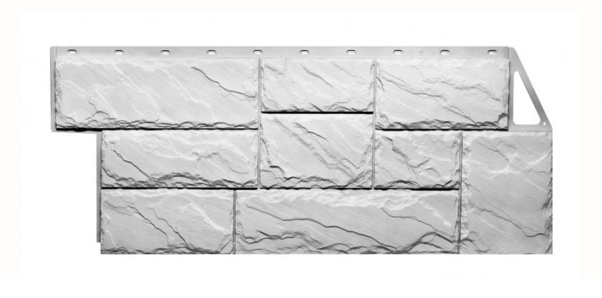 Фасадные панели Fineber, Крупный камень, Мелованный белый купить в Омске