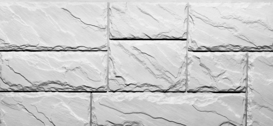 Фасадные панели Fineber, Крупный камень, Мелованный белый купить в Омске