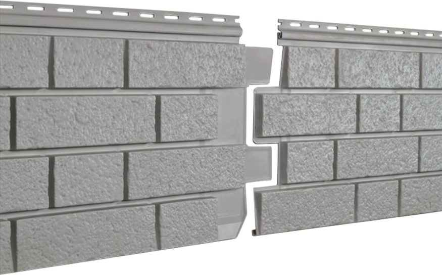 Фасадная панель Ю-пласт Стоун Хаус S-Lock Клинкер Нордик, Дым купить в Омске