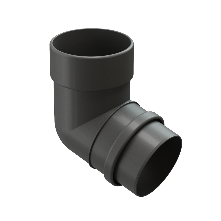 Колено водосточное 72˚ Docke Lux, Графит купить в Омске