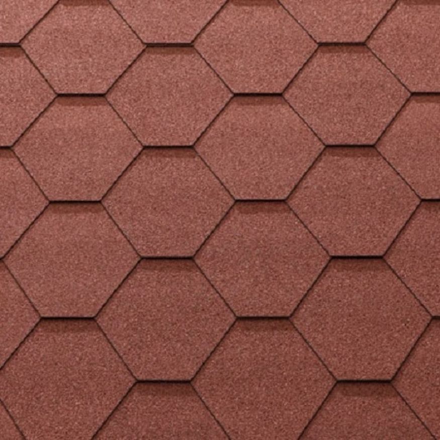 Гибкая черепица KATEPAL KL красного цвета купить в Омске