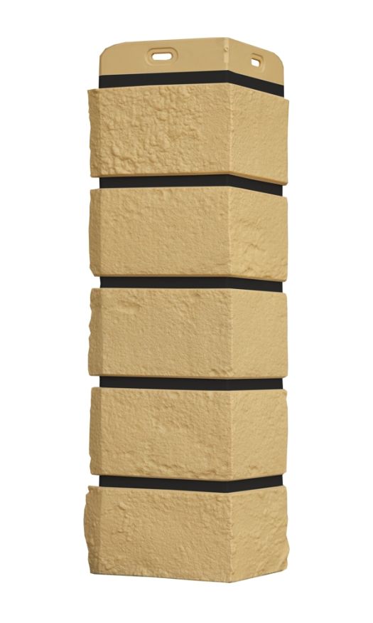 Угол наружный Grand Line, Состаренный кирпич Design Plus, Ваниль (Черный шов) купить в Омске