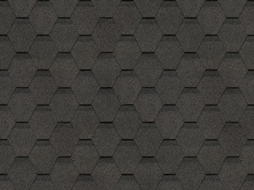 Гибкая черепица Docke Original, Шестигранник, Серый купить в Омске