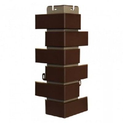 Наружный угол из коричневого клинкерного кирпича. купить в Омске