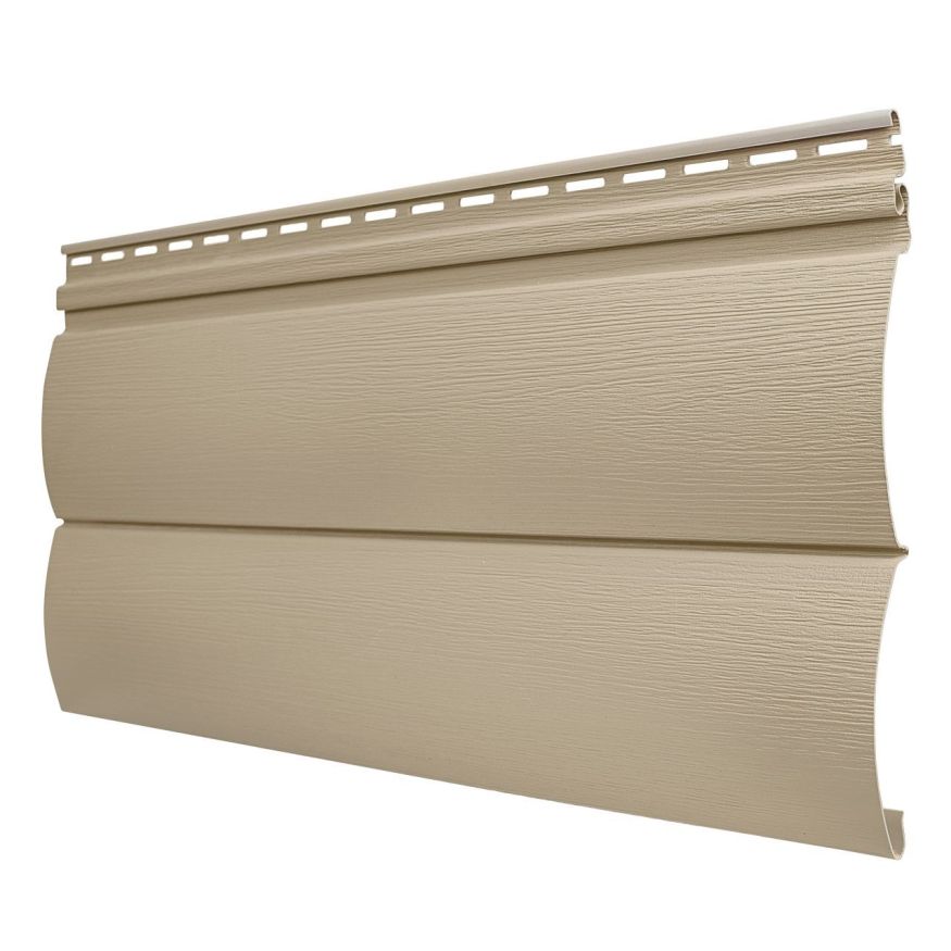 Виниловый сайдинг Tecos, двойной оцилиндрованный брус, Кофе с молоком купить в Омске