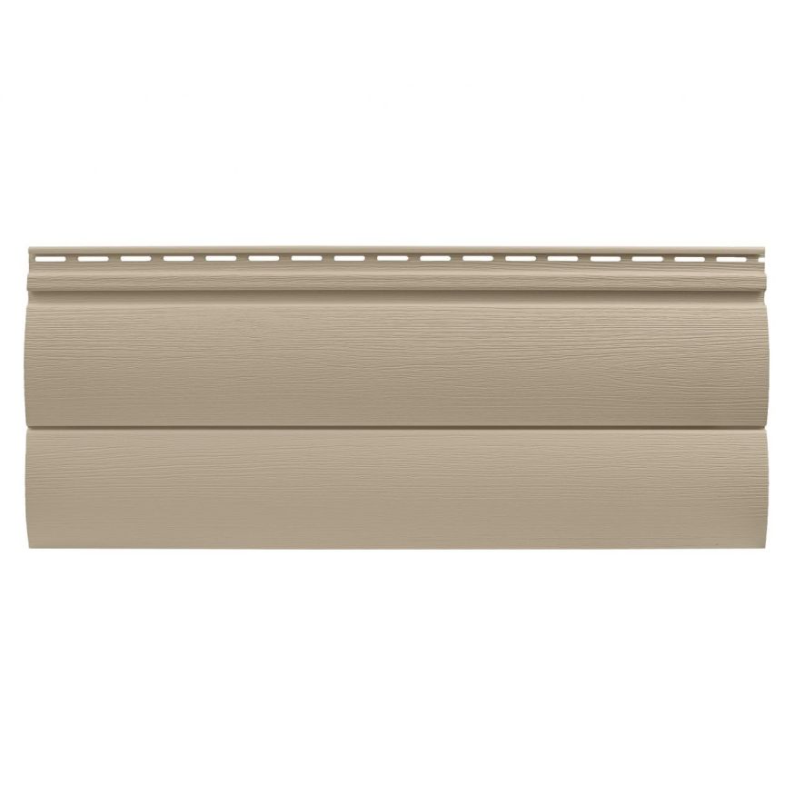 Виниловый сайдинг Tecos, двойной оцилиндрованный брус, Кофе с молоком купить в Омске