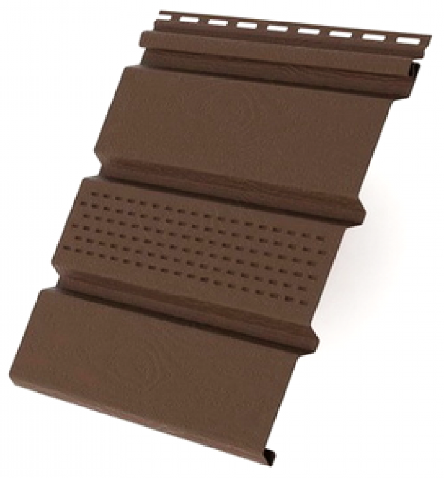 Софит коричневого цвета с центральной перфорацией купить в Омске