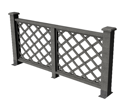 Декоративное ограждение из ДПК GRINDERDECO Ламбет цвет серый базальт купить в Омске