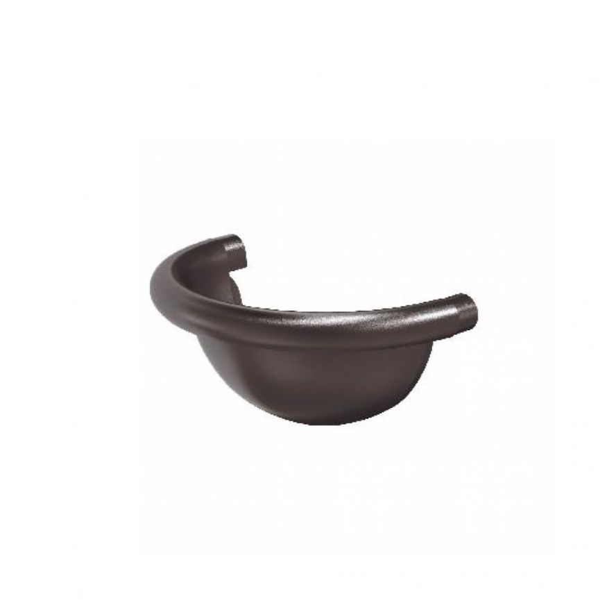 Универсальная полукруглая заглушка Aquasystem RR 32, тёмно-коричневая матовая, 125/90. купить в Омске