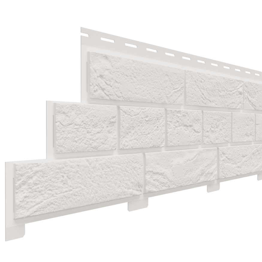 Фасадная панель Доломит, Кирпич Славянка, Белоснежный купить в Омске