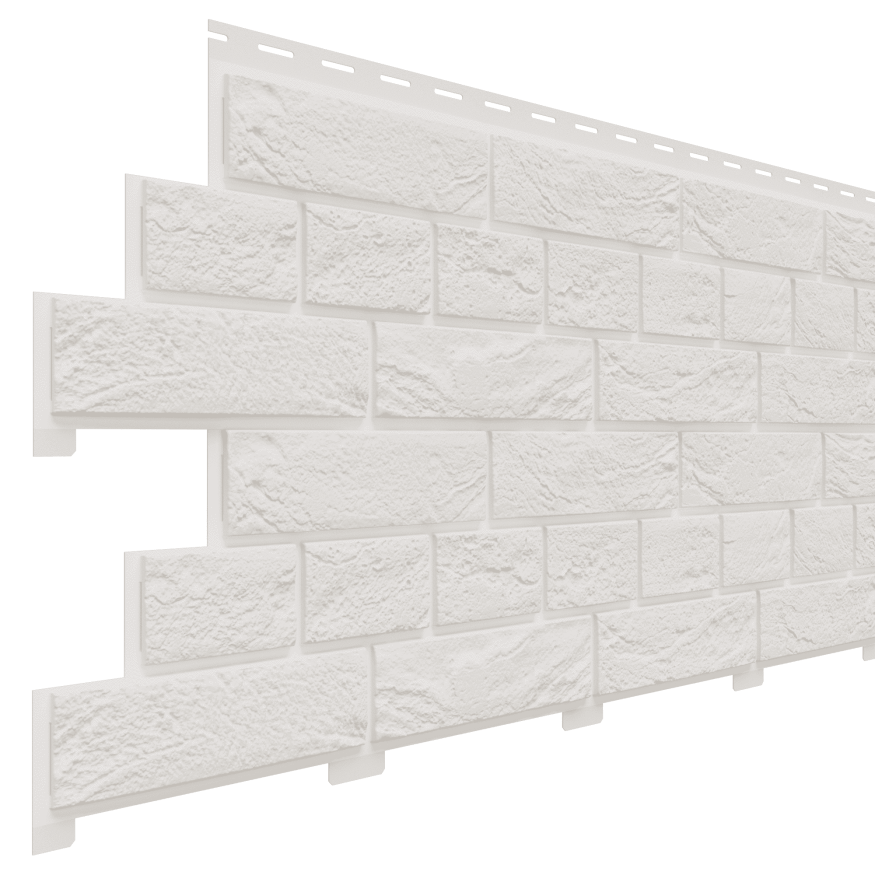 Фасадная панель Доломит, Кирпич Славянка, Белоснежный купить в Омске