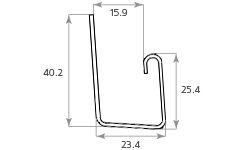 J-профиль Tecos Ardennes, цвет Голубой купить в Омске