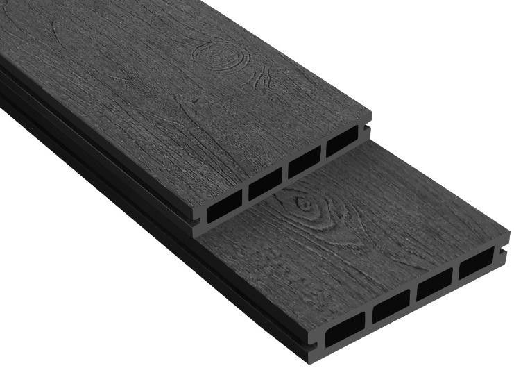 Террасная доска ДПК Outdoor 3D NEVADA/CALIFORNIA черного цвета купить в Омске