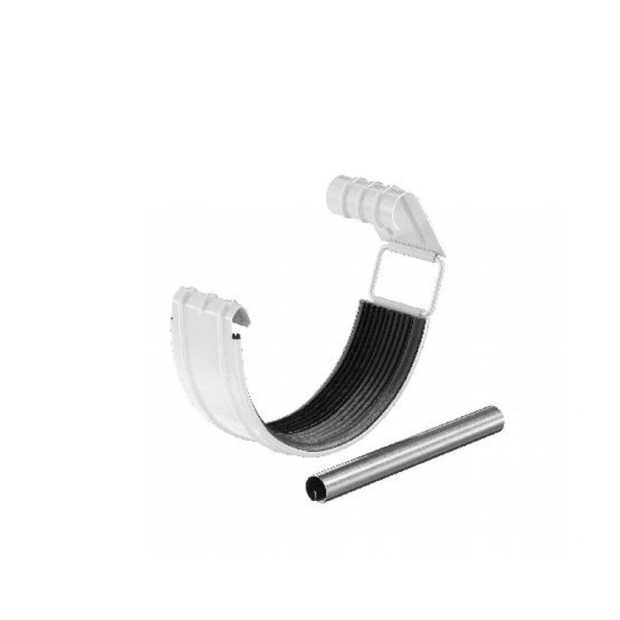 Соединитель водосточного желоба с резиновым уплотнителем Aquasystem RR 20 Мраморно-белый 125/90 купить в Омске