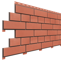 Фасадная панель Доломит, Кирпич, Красный