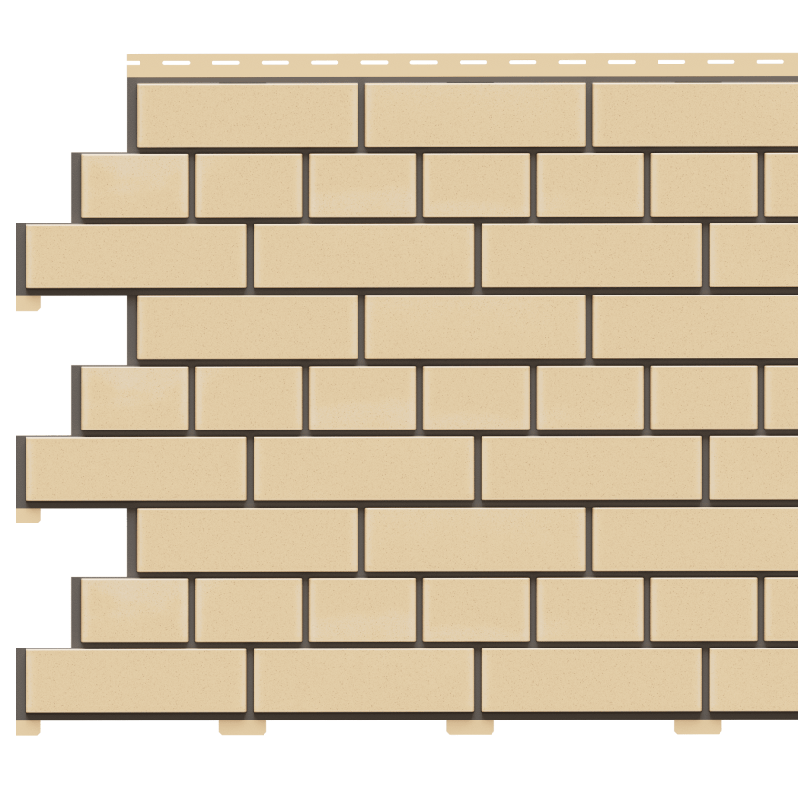Фасадная панель Доломит, Прокрашенный кирпич, Светло-желтый оттенок. купить в Омске