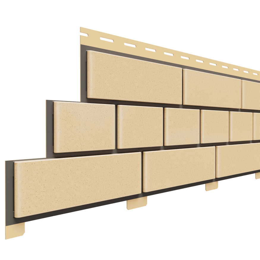 Фасадная панель Доломит, Прокрашенный кирпич, Светло-желтый оттенок. купить в Омске