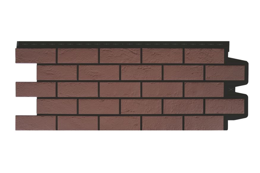 Фасадная панель Grand Line, Состаренный кирпич Design Plus, Корица (Черный шов) купить в Омске