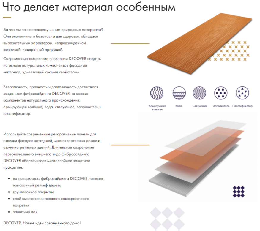 Фиброцементный сайдинг DECOVER Terracotta купить в Омске
