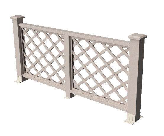Декоративное ограждение из ДПК GRINDERDECO Ламбет в цвете выбеленный дуб купить в Омске