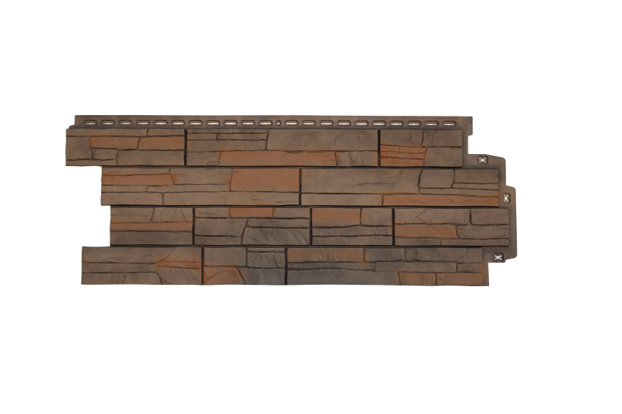 Фасадная панель Grand Line, Сланец Design Plus, Сандал купить в Омске