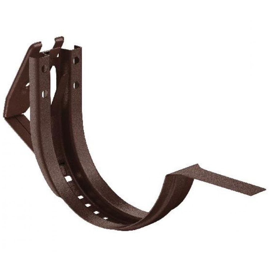 Короткий регулируемый крюк для крепления желоба Aquasystem, RAL 8017, коричневый матовый 150/100. купить в Омске