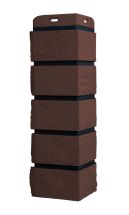 Угол наружный Grand Line, Состаренный кирпич Design Plus, Каштан (Черный шов)