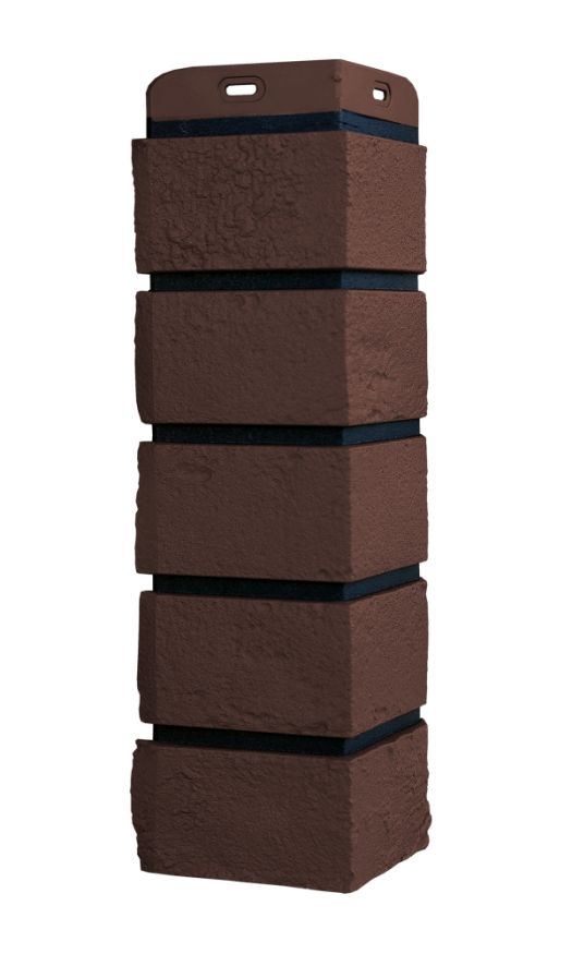 Угол наружный Grand Line, Состаренный кирпич Design Plus, Каштан (Черный шов) купить в Омске