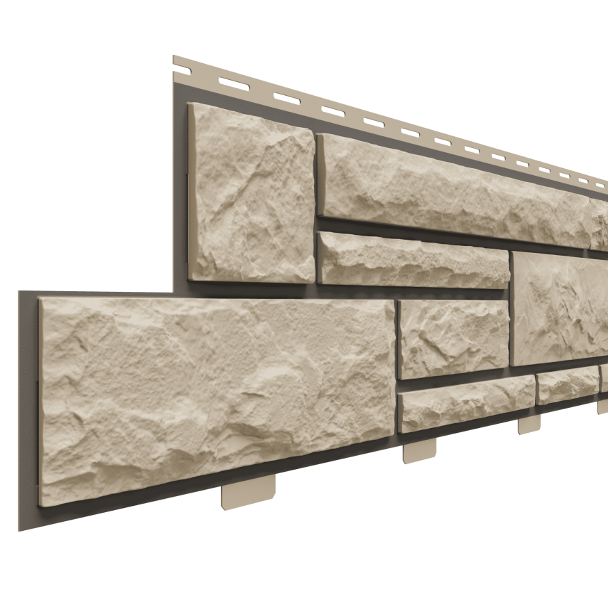 Фасадные панели Доломит, Брусчатка Доломит, Сандал 3000 мм купить в Омске