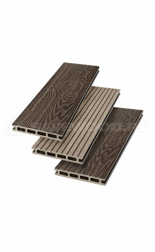 Террасная доска ДПК SaveWood, SW Carpinus (T), Темно-коричневый купить в Омске