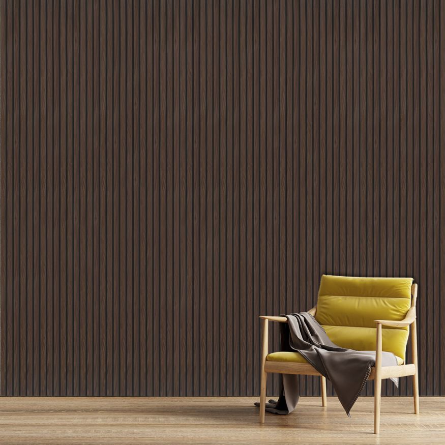 Стеновая панель 3D FineBer Темный орех купить в Омске