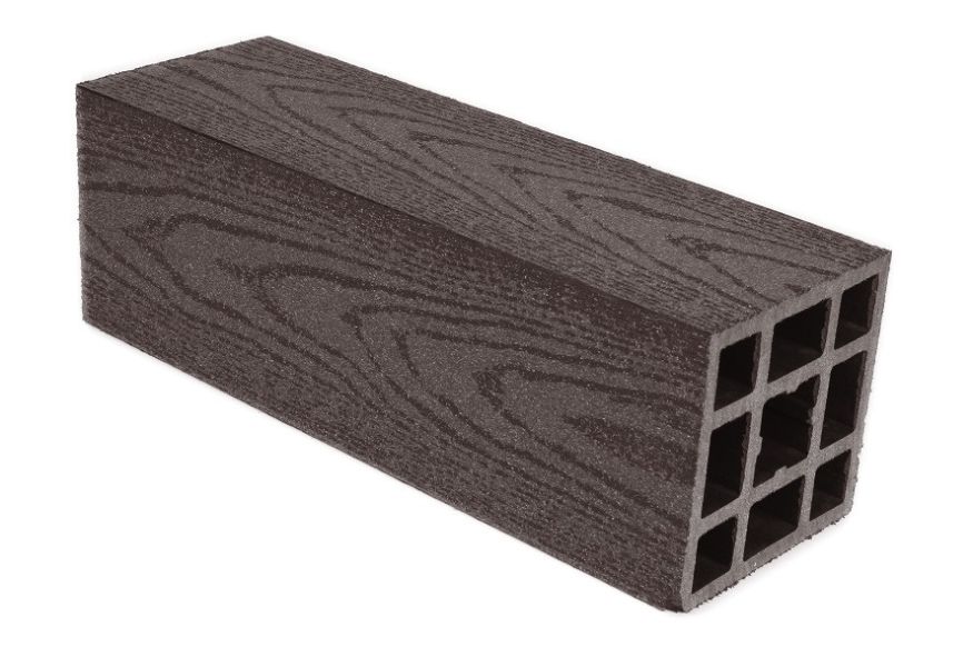 Столб гладкий из ДПК АЙ-ТЕХПЛАСТ цвета венге купить в Омске