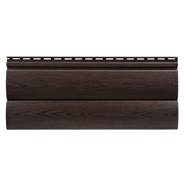 Виниловый сайдинг Tecos Lux Двойной оцилиндрованный брус, Бразильская вишня купить в Омске