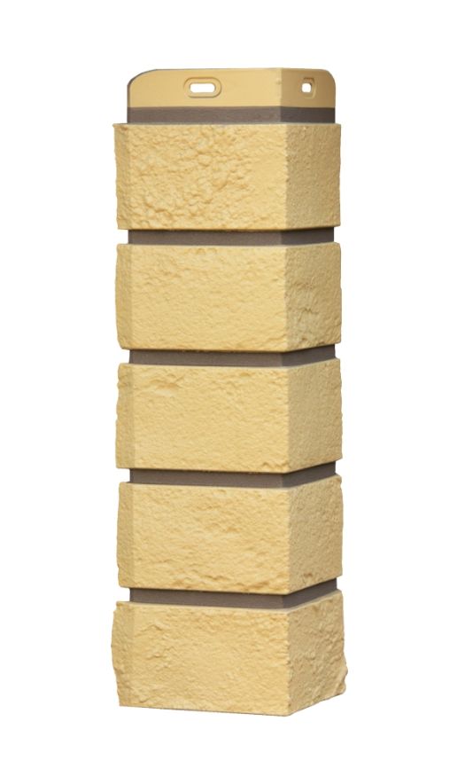 Угол наружный Grand Line, Состаренный кирпич Design Plus, Ваниль (Темно-бежевый шов) купить в Омске