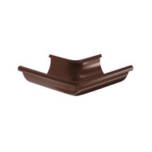 Угол желоба наружный Aquasystem, PU MATT, RAL 8017 Коричневый 125/90